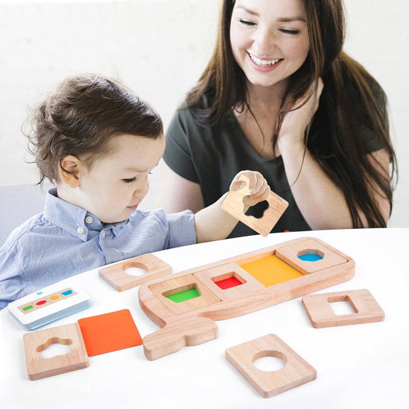 木製 型はめ パズル モンテッソーリ 知育玩具 おもちゃ A1117
