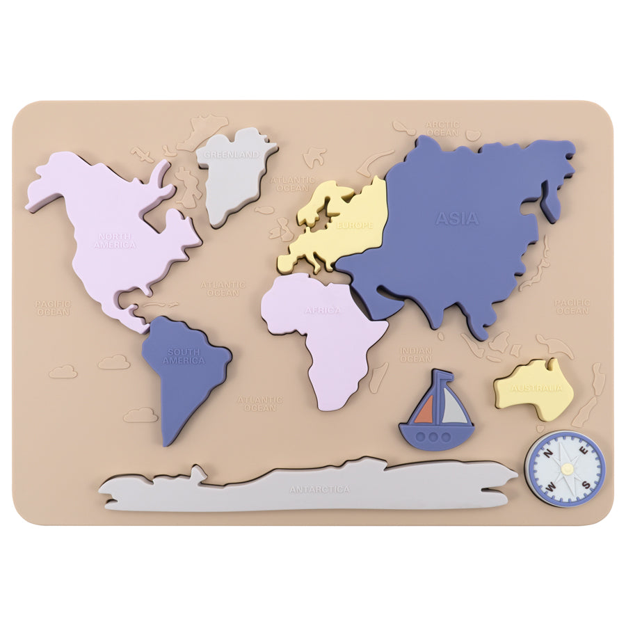 世界地図パズル モンテッソーリ 知育玩具 おもちゃ A1113