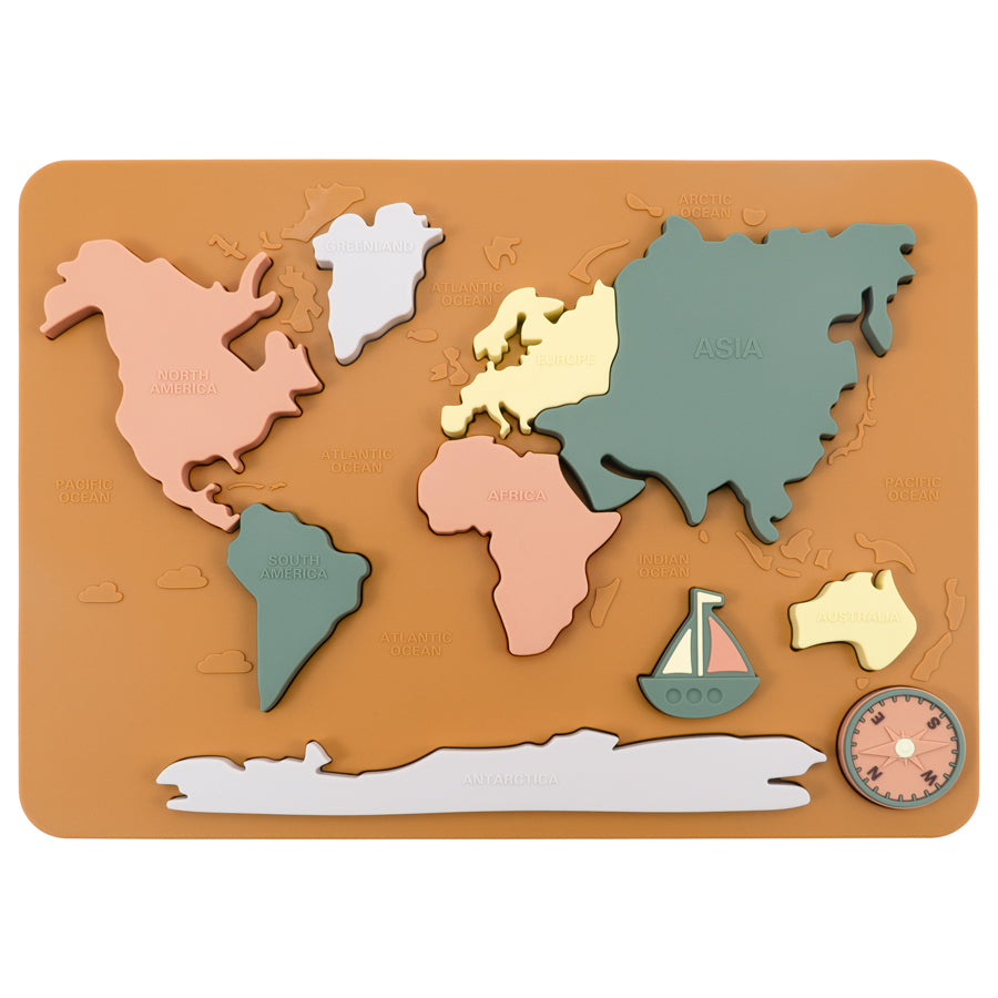 世界地図パズル モンテッソーリ 知育玩具 おもちゃ A1113